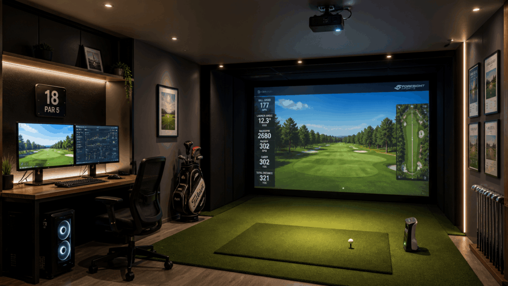 a finished golf simulator